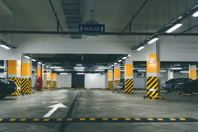 white and yellow train station